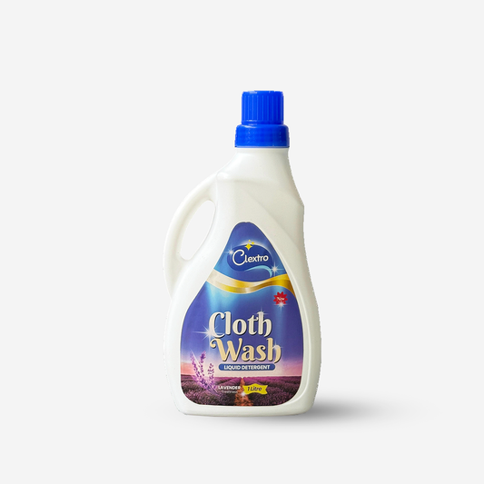 Clextro Cloth Wash Liquid Detergent - Lavender Scent  – 1 Litre